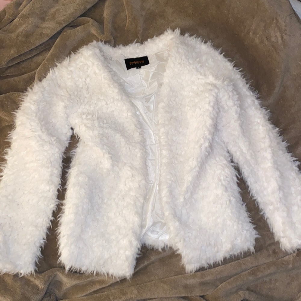 White teddy jacket
